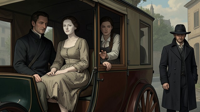 The Flight to Elverston from "Uncle Silas". The Flight to Elverston A Door Opened Tom Brice takes Maud out in a carriage and rejects the conspirators’ plan.