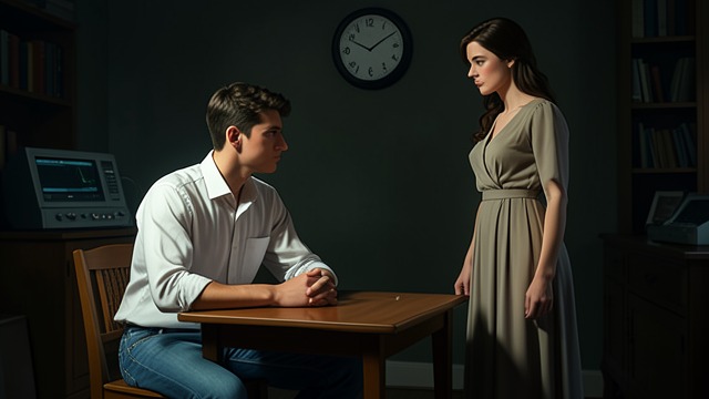 A Secret Courtship from "The Lying Life of Adults". Tonino and Angela A hidden relationship Angela tells Giovanna Trada that she is dating Tonino, whom she met through the family around Vittoria Trada.