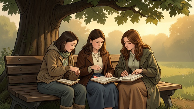 童年三人组关系生变,《成年人的谎言生活》中的场景。三个女孩在一起 共同的世界 乔万娜·特拉达、安杰拉和伊达在父母的教育理念相近、相信坦诚交流的家庭中长大。女孩们博览群书,很早便得到关于身体的解释,也学会以女性身份为荣。 亲密与竞争 她们之间的亲密并非完全平等:安杰拉是乔万娜最亲密的朋友,而伊达年纪更小,却常常凭借阅读和写作让其他人惊讶。