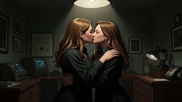 The Kiss and the Break from "The Lying Life of Adults". The Kiss and the Break Childhood closeness returns briefly After a strained period, Giovanna and Angela spend the evening together in Angela’s home.