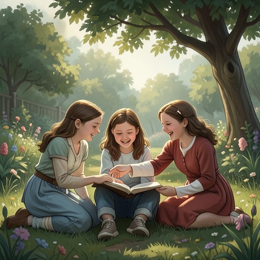 The Childhood Trio Changes Shape from "The Lying Life of Adults". This thread follows Giovanna’s friendships with Angela and Ida as childhood intimacy gives way to secrecy, jealousy, estrangement, and a tentative renewal.