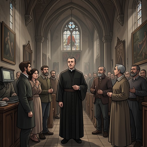 The Parish Community and Its Dispersal from "The Lying Life of Adults". This thread follows the parish world that briefly connects Giovanna to Roberto and to a wider community, then fractures under institutional opposition and…