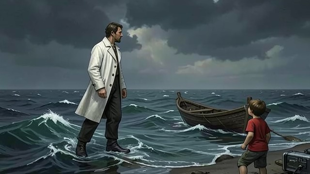 Shipwreck and Exile from "Kensuke's Kingdom". A Survivor at Sea The warship is destroyed Serving as a doctor aboard a Japanese warship, Kensuke stays with his patients when American planes attack.