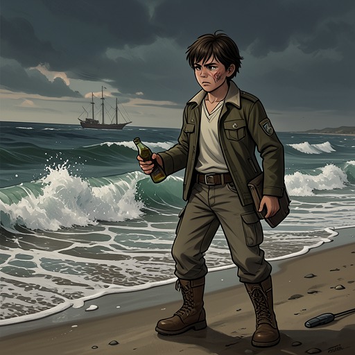 The Message in the Bottle from "Kensuke's Kingdom". This thread traces Michael’s attempt to notify his parents, the damage it does to his friendship with Kensuke, and their honest reconciliation.