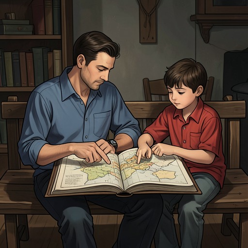 The Voyage as a Family Education from "Kensuke's Kingdom". This thread traces how the family’s voyage turns practical seamanship, schooling, and shared work into an alternative education for Michael.