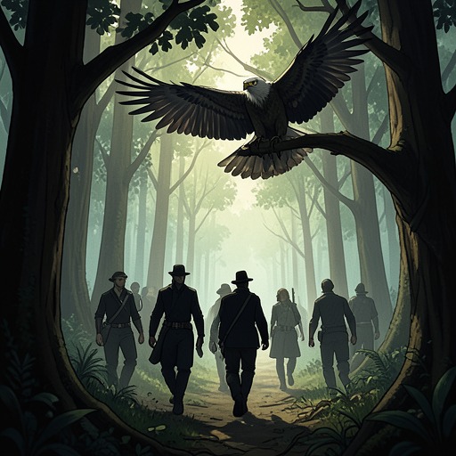 The Hunters’ Threat from "Kensuke's Kingdom". This thread traces the hunters’ arrival as a continuing danger to the island’s wildlife and a test of Kensuke’s protective responsibility.