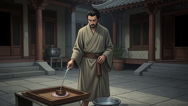 A Worshipper Pauses Before Offering from "I Ching". Sincerity Before Public Action Hands washed, offerings withheld Contemplation compares its subject to a worshipper who has washed his hands but has not yet…