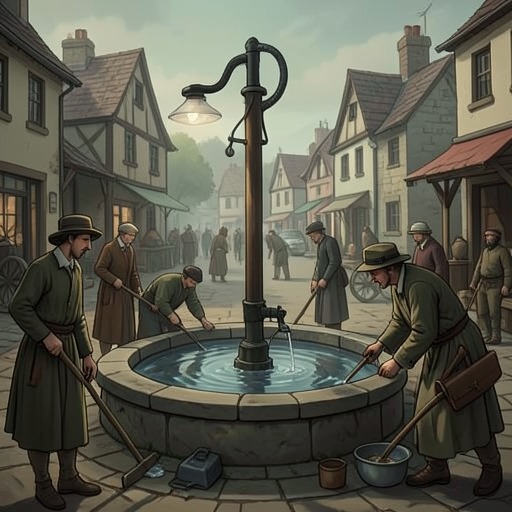 The Well That Serves the Community from "I Ching". This flow follows the well as an image of public provision, from neglect and wasted capacity to reliable service shared by all.