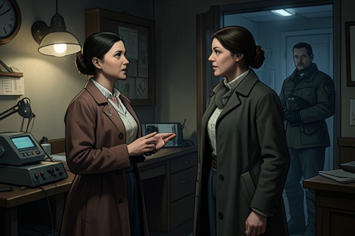 Aomamé Joins the Dowager’s Secret Operation from "1Q84". Aomamé Joins the Dowager’s Secret Operation marks the change from private confidence to shared, clandestine action.
