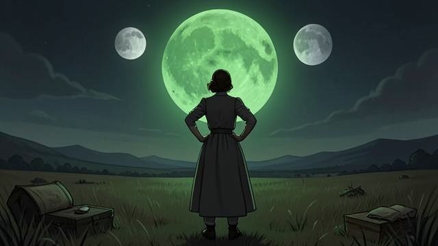 Two Moons Confirmed from "1Q84". Two Moons Confirmed The impossible sky Aomamé sees the second green moon again and cannot dismiss it as a transient illusion.