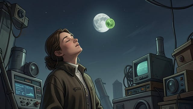 The Second Moon Appears from "1Q84". The Second Moon Appears A visible difference Aomamé looks up and sees a small green moon beside the familiar one.