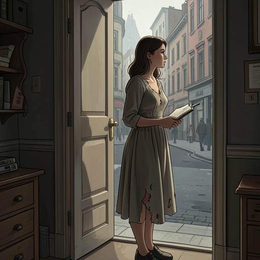 Fukaéri’s Passage from Refugee to Public Author from "1Q84". This flow follows Fukaéri from childhood confinement and escape into the uneasy public identity created by her prize-winning story.