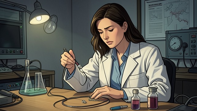 Testing The Gold from "One Thousand and One Nights". Testing The Gold A Material Question Claire uses a magnet and acid test on the necklace found near Zaen.