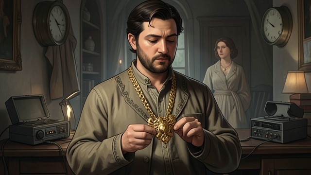 A Jewelry Mission from "One Thousand and One Nights". A Jewelry Mission A Gift As Declaration Tad buys Roselle an elaborate gold necklace because he believes its beauty will express his devotion.