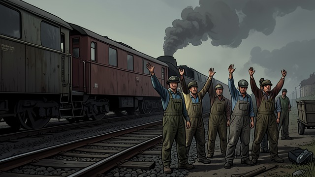铁路工人罢工,《日瓦戈医生》中的场景。铁路工人罢工 劳动转向政治 工人们与管理层的漠视和种种虐待抗争后,罢工沿着莫斯科—布列斯特铁路蔓延。 库普里安·萨韦利耶维奇·季维尔津帮助发起了这场停工。 集体行动一度显得能够改变普通人的生活。