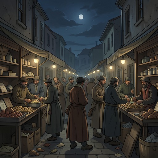 The Social Cost of Hunger from "Doctor Zhivago". This flow traces how scarcity reshapes family life, commerce, and moral choices from Moscow to the Urals.
