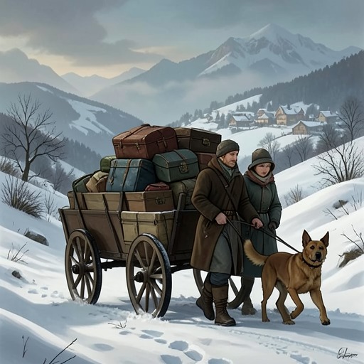 The Urals Journey and Varykino Settlement from "Doctor Zhivago". This flow traces the Zhivagos’ difficult relocation from Moscow and their brief attempt to build a self-sufficient household.