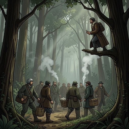 Life inside the Forest Brotherhood from "Doctor Zhivago". This flow follows Zhivago’s coerced service among partisans and the escalating pressures that eventually make escape possible.