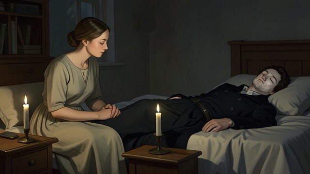 The Last Request from "The Tenant of Wildfell Hall". The Last Request Fear without easy comfort As Arthur Huntingdon dies, he fears judgment and asks Helen to stay.