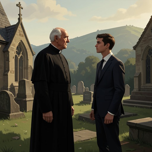 Príamo and Óscar’s Shared Cause from "La piel del tambor". This flow follows the relationship between the older parish priest and his young assistant as mutual respect replaces the roles assigned by the hierarchy.
