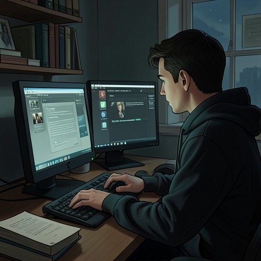 Cruz and the Politics of Anonymity from "La piel del tambor". This flow traces how Cruz uses an anonymous hacker identity to intervene, then decides when to reveal herself and take responsibility for public consequences.