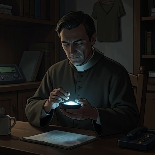 The Priest’s Confession and the Burden of Guilt from "La piel del tambor". This flow traces Ferro’s admission of Bonafé’s death and the differing ways Quart, the police, and Ferro himself understand responsibility.