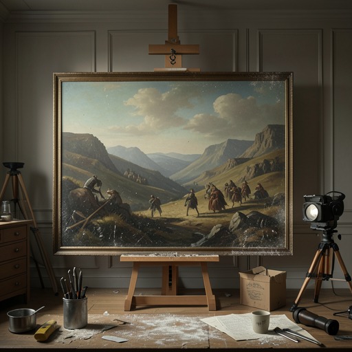 The Hidden Valley Painting from "Bluebeard". This thread traces the making, concealment, and public discovery of Rabo’s final monumental painting about the human wreckage left by war.