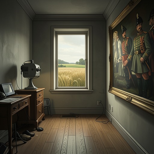 The Last Room and the First View from "Bluebeard". This thread follows the shift from forbidden looking to shared vision, connecting the Bluebeard frame to Rabo’s choice to let people enter the barn.