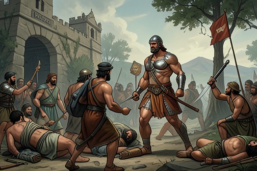 Israel Defeats the Canaanites of Arad from "Torah". Israel Defeats the Canaanites of Arad is a brief battle narrative in which an initial Israelite defeat is reversed after the people make a vow to the LORD.