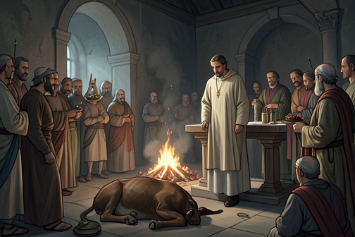 First Tabernacle Sacrifices and the LORD's Fire Appears from "Torah". The First Tabernacle Sacrifices and the LORD's Fire Appears mark the first public sacrificial service after Aaron and his sons’ seven-day consecration.