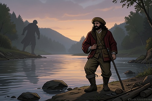 Jacob Wrestles at the Jabbok from "Torah". On the eve of his meeting with Esau, Jacob is left alone at the Jabbok and wrestles with a mysterious man until dawn.