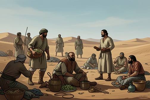 Manna and quail in the wilderness from "Torah". Manna and quail in the wilderness are a sustained provision for the Israelites after hunger prompts them to complain in the wilderness of Sin.