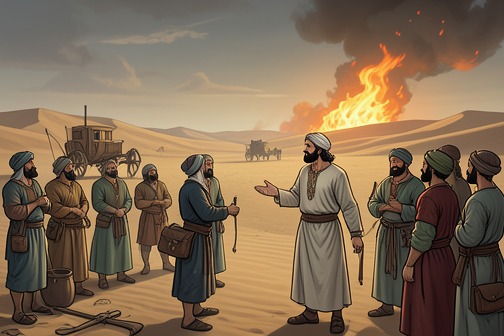 Moses and Aaron's first confrontation with Pharaoh from "Torah". Moses and Aaron’s first confrontation with Pharaoh begins with a demand that the enslaved Israelites be allowed to worship the LORD, but ends with Pharaoh…