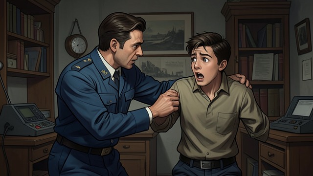A Police Arrival from "The Curious Incident of the Dog in the Night-Time". Authority at the Scene Rapid Questions A policeman asks Christopher why he is in the garden and whether he killed Wellington.
