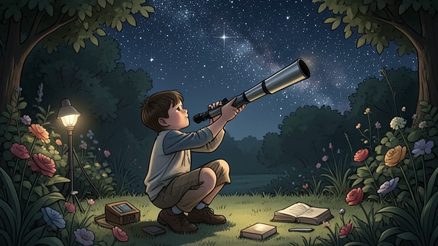 宇航员之梦,《深夜小狗神秘事件》中的场景。躲藏时仰望星空 天空带来的视角 父亲(埃德·布恩)承认罪行后,克里斯托弗躲在花园里,观察猎户座。他不接受人们将其想象成猎人的形象,而是看见了遥远的星星。 想到外太空,让他觉得自己的危机渺小而无足轻重。 安慰与距离 他在恐惧中等待时,星星为他提供了一个井然有序的关注对象。