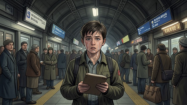 At the Railway Station from "The Curious Incident of the Dog in the Night-Time". The Station’s Demands Too Much Information Christopher encounters echoing tunnels, moving crowds, unfamiliar signs, and strong smells at Swindon station.