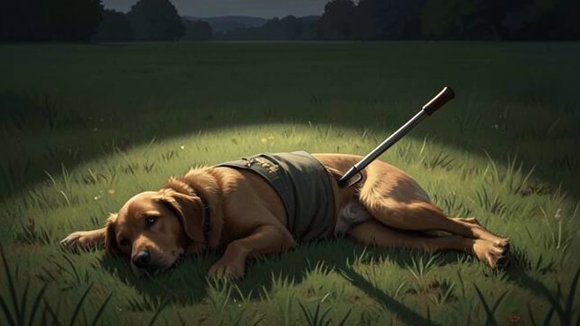 The Dead Dog from "The Curious Incident of the Dog in the Night-Time". A Death in the Garden Discovery Christopher Boone finds Wellington dead on the lawn with a garden fork through him.