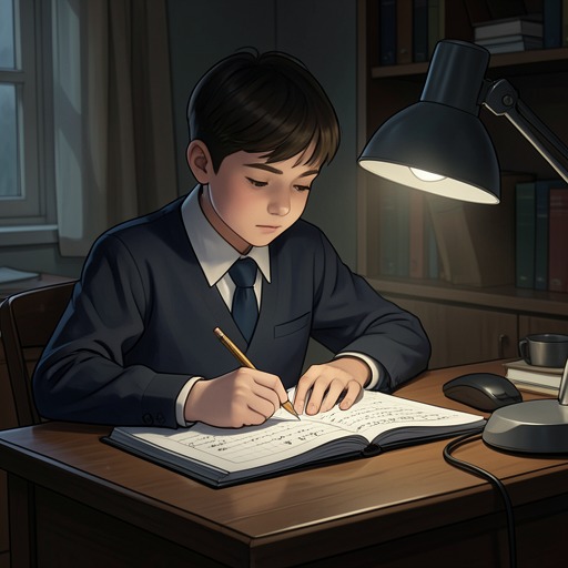 The Mathematics A-Level from "The Curious Incident of the Dog in the Night-Time". Christopher’s determination to sit his mathematics examination survives family upheaval and becomes a measure of his growing independence.