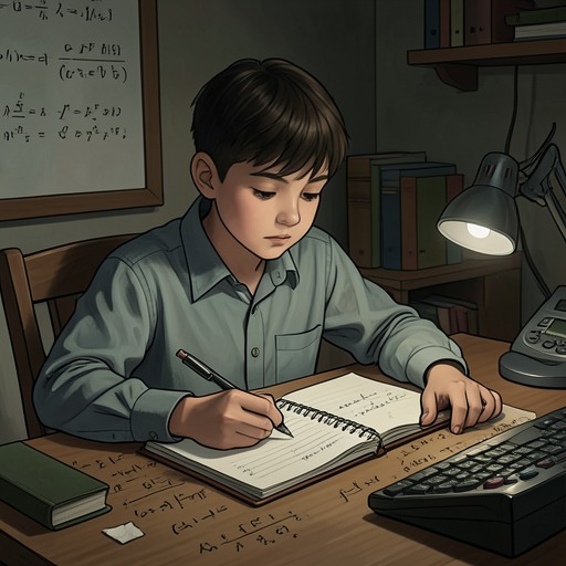 数学作为庇护与方法,《深夜小狗神秘事件》中的场景。数学思维帮助克里斯托弗解开谜题、调节恐惧,同时也表明直觉上的确信可能是错误的。