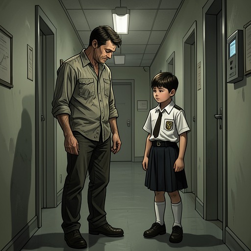 Christopher and Father from "The Curious Incident of the Dog in the Night-Time". Their relationship shifts from routine care and wordless affection through betrayal into a cautious attempt at rebuilding trust.