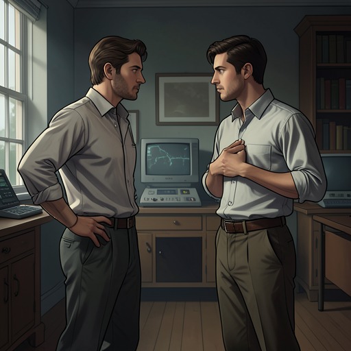 Kaga and Hiromi’s Contest of Control from "The Final Curtain". The tension between Kyoichiro Kaga and Hiromi Asai grows from guarded conversation into a test of observation, bluff, and moral understanding.