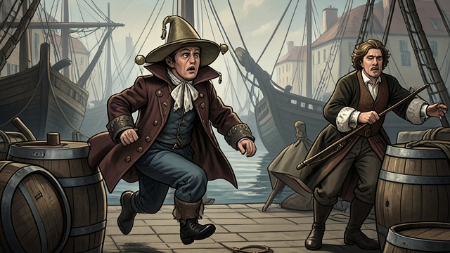 The Marseille Encounter from "Maya". The Marseille Encounter A jester on the wharf El Planeta sees a small, bell-clad figure escape from a ship and later finds him crying among harbor barrels.
