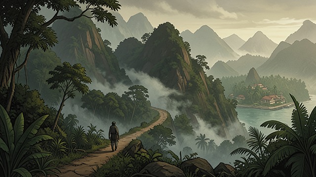 脆弱的庇护所,《玛雅》中的场景。脆弱的庇护所 隔绝带来保护 塔韦乌尼岛地势陡峭、降雨充沛,加上相对隔绝,限制了某些形式的开发。岛上的鸟类、植物和森林保留着生态多样性,而这种多样性在受到更大规模改造的地方早已消失。 承受压力的天堂 旅游业和种植园仍在带来变化,而所谓未受侵扰的庇护所这一想象,本身就可能吸引游客前来,扰乱岛上的宁静。
