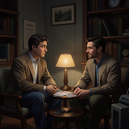 Ana and José’s Shared Language from "Maya". Their partnership transforms inherited card verses into an intimate code and an evolving artistic testament that Frank hears without initially understanding.