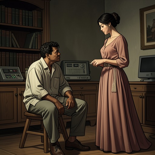 约翰·斯普克与希拉的婚姻，《玛雅》中的场景。约翰·斯普克对希拉的回忆展现了一段由习惯、私密语言、摩擦以及哀伤维系的婚姻。希拉去世后，这份哀伤仍保存着他们之间的纽带。