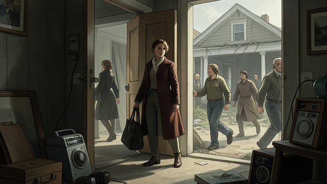 The Safe Houses Compromised from "My Tender Matador". A Network Under Search Emergency Evacuation Laura warns the Queen that security forces are expected to search her house.