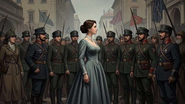 The Roadside Diversion from "My Tender Matador". A Favor Becomes Protection A Request Without Explanation Carlos asks the Queen to dress up for the soldiers, and she complies without knowing the exact reason.