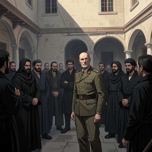 The Dictator’s Political Self-Justification from "My Tender Matador". This flow follows Augusto Pinochet’s effort to interpret repression as national order even as the opposition and the attack expose the instability of his rule.