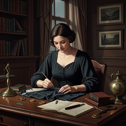 The Queen’s Negotiation with Class Power from "My Tender Matador". This flow traces how the Queen encounters wealth and authority through paid embroidery, public transportation, and her refusal to surrender her dignity.