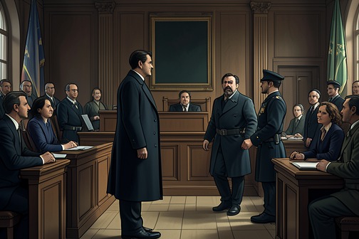 Trial of Dmitri Karamazov from "The Brothers Karamazov". The trial of Dmitri Karamazov begins at ten o’clock in the morning in the district court, the day after the events that precede it.